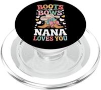 Boots Or Bows Nana Loves You Gender Reveal PopSockets PopGrip for MagSafe