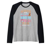 Boots Or Bows Tia Loves You Gender Reveal Family Matching Raglan Baseball Tee