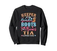 Boots Or Bows Tia Loves You Gender Reveal Family Matching Sweatshirt