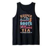 Boots Or Bows Tia Loves You Gender Reveal Family Matching Tank Top