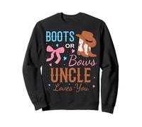 Boots Or Bows Uncle Loves You Gender Reveal Party Sweatshirt
