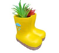 Boots Planter, Creative Rain Boot Flower Pot Resin Boot Vase Plant Pot Table Centerpiece Ornament For Home Garden Balcony Decor, 10.8x10.5x9.8cm