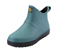 Boots Slip Water On Waterproof Outdoor Men Rain Ankle Casual Short, Green, 8 UK
