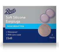 Boots Soft Silicone Earplugs 3S Hygienic and Comfortable, They are Perfect for Sleeping, Working, Travelling, or Swimming