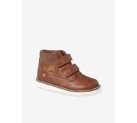 Boots with Hook-and-Loop Fasteners for Children, Designed for Autonomy brown
