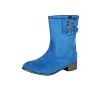 Boots Women's Fashionable Ankle Boots Short Shaft Booties Women Wide Ankle Boots Non-Slip Winter Boots Casual Shoes Ankle Boots Mid Calf Boot Ankle Short Autumn Breathable Sock Boots, blue, 11.5 UK