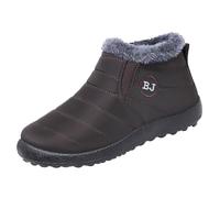 Boots Women's Flat Winter Boots Women's Waterproof Plus Velvet Women's Boots Warm Lined Slip On Boots Non-Slip Ankle Boots Thick Outdoor Shoes Winter Ankle Boots Leisure Platform Boots, coffee, 4 UK