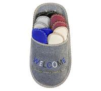 BOOTSY Guest Slippers • Felt Slippers Guests • Guest Slippers Set • Slippers for Men and Women • Includes Storage Bag, Welcome, 35/45 EU