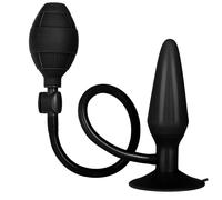 Black Booty Call Pumper Silicone Inflatable Medium Anal Plug