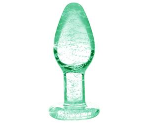 Booty Sparks Glow in the Dark S - glass anal plug (clear)