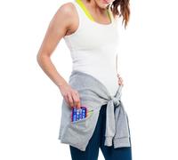 BootyWrap Modern Fanny Pack by Invisibelt - Slimming Wrap for Women with Zipped Pocket Storage To Carry Outdoor Essentials, Gray, Small