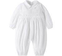 Booulfi Newborn Baby Boy Christening Outfit - Long Sleeve Romper for Baptism, Easter, Church & Coming Home - 0-3 Months
