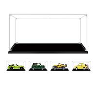 BOOVAX Display Case - Acrylic Clear Collectible Display Box for Lego-42138/42122/10271/10242 - Compatible with [Shelby-gt500/fiat-500/Jeep-Wrangler/Mini-Cooper] Model - 30x15x15cm