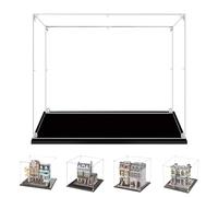 BOOVAX Display Case for Lego 10270 10243 10218 10251 - Acrylic Clear Collectible Display Box for [Bookshop/Parisian Restaurant/Pet Shop/Brick Bank] - 30x30x35cm