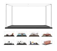 BOOVAX Display Case for Lego 10295 10279 10258 21328 21317 10330 10290 10353 - Acrylic Clear Display Box for [Porsche-911/Camper-Van/Seinfeld/McLaren-MP4/4] - 38x20x20cm