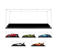 BOOVAX Display Case for Lego-42143/42115/42083/42096 - Acrylic Clear Collectible Display Box for [Ferrari-Daytona-SP3/Lamborghini-Sian/Bugatti-Chiron/Porsche-911-RSR] - 62x30x20cm