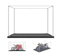 BOOVAX Display Case for Lego 42159/42202 - Acrylic Clear Collectible Display Box for [Yamaha-MT10-SP/Ducati-Panigale-V4S] - 50x20x35cm
