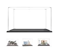 BOOVAX Display Case for Lego 42170 21057 10362 - Acrylic Clear Display Box for Ninja H2R Motorcycle/Singapore/French Café - 35x15x20cm