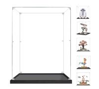 BOOVAX Display Case for Lego 75308 75335 21346 43272 21355 - Acrylic Clear Display Box for R2-D2/BD-1/Family Tree/Heihei/Evolution of STEM - 25x25x35cm