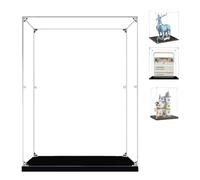 BOOVAX Display Case for Lego 76414 10334 42638 - Acrylic Clear Display Box for [Expecto-Patronum/Retro Radio/Castle Bed and Breakfast] Model - 25x15x35cm