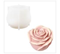 BOOWAN NICOLE Bloom Rose Candle Silicone Moulds 3D Candle Moulds for Pouring Set for Candle Making Craft Ornaments (LZ0856)