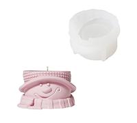 BOOWAN NICOLE Christmas Snowman Tealight Candle Holder Mold Concrete Silicone Molds Candlestick Mould