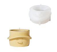 BOOWAN NICOLE Christmas Snowman Tealight Candle Holder Mold Concrete Silicone Molds Candlestick Mould