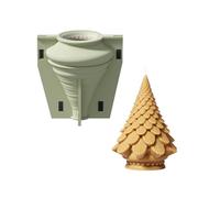 BOOWAN NICOLE Pine Cones Christmas Tree Candle Silicone Mould, Pine Cones Christmas Tree Candle Moulds for Pouring for Christmas Tree Candle Making Decoration (LZ0760)