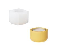 BOOWAN NICOLE Serenity Stacked Tealight Candle Holder Silicone Mold, Tealight Candlestick Silicone Mould for - Concrete Cement Handmade Home Decoration (SH1046-1)