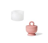 Boowan Nicole Silicone Mold for Concrete Candle Jars - Create Stylish and Durable Candle Containers - Flexible and Easy-to-Use Mold for DIY Candle Making - Elevate Your Home Decor (SH1000-1SH1000-2)