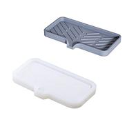 BOOWAN NICOLE Silicone Soap Dish Mold for Handmade Bathroom Cement Soap Holder Mould Kitchen Draining Tray Making Tool
