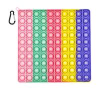 BOOWEN Pop it 20 cm Push Popits Bubble Sensory Fidget Toy Silicone Anti-Stress Popper Stress Reliever Toys for Adults and Children Number 100