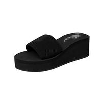 Boowhol 2018 Women's Sandals - Thick Sole Non-slip Comfortable Slippers for Women& Girls (38, Black)