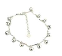 Boowhol Unisex Bell Friend Anklet Ankle Bracelet Adjustable 925 Sterling Silver Bracelet