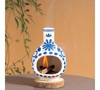 BOOXMIMI Handcrafted Palo Santo Burner Holder - Mini Chimenea Ceramic Incense Ash Catcher for Palo Santo and Incense Sticks - Meditation and Yoga House Decor Gift Set