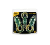 BOOYAH Pad Crasher 3-Pack Topwater Bass Fishing Hollow Body Frog Lure with Weedless Hooks, Leopard Frog