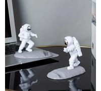 Booyah.UK Astronaut Phone Stand Holder, Universal Desktop Support Frame, Office Desk Decoration (Standing Silver Helmet Only)
