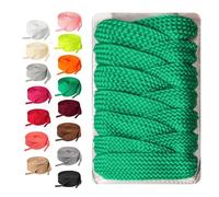 Booyckiy 2 Pairs 3/4'' Fat Laces for Sneakers, 36''-63''Length Jumbo Thick Shoe Laces Replacement Laces, Dark Green(2 Pairs), 31inchs(80cm)