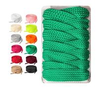 Booyckiy 2 Pairs 3/4'' Fat Laces for Sneakers, 36''-63''Length Jumbo Thick Shoe Laces Replacement Laces, Dark Green(2 Pairs), 39inchs(100cm)