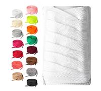 Booyckiy 2 Pairs 3/4'' Fat Laces for Sneakers, 36''-63''Length Jumbo Thick Shoe Laces Replacement Laces, White(2 Pairs), 63inchs(160cm)