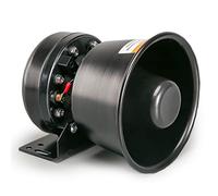 BooYu 200 Watt High-Performance PA Siren Horn Speaker [Black Steel] [8 Ohms] [125-135 dB] [IP66 Waterproof] [Compatible with 100-200 Watt Siren] for Police Car, Ambulance, Fire, Engineer Vehicles