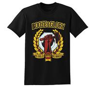 Booze and Glory As Bold As Brass T-Shirt Mens Unisex Black Tees L
