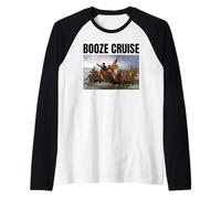 Booze Cruise 4th of July George Washington Raglan Baseball Tee