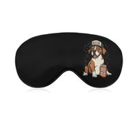 Booze Hound Cute Sleep Mask for Women Men Light Blocking Eye Shade Cover with Adjustable Elastic Strap