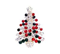 BOOZIQ Christmas Pin for Women Rhinestone Xmas Ornament Pin Cute Christmas Tree Wreath Snowflake Elk Jingle Bells Brooch Xmas Prom Jewelry Costume Accessories Stocking Stuffers Gift 2025, L, Metal, no