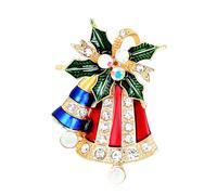 BOOZIQ Christmas Pin for Women Rhinestone Xmas Ornament Pin Cute Christmas Tree Wreath Snowflake Elk Jingle Bells Brooch Xmas Prom Jewelry Costume Accessories Stocking Stuffers Gift 2025, L, Metal, no