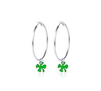 BOOZIQ St Patrick's Day Earrings for Women Green Shamrock Dangle Earrings Irish Earring Green Hat Festival Earring St. Patrick's Day Holiday Jewelry Gift for Women, L, Metal, No Gemstone