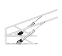 BOOZXCV 2 PCS Electric Bed Lift Mechanism, Steel Heavy Duty Bed Risers, Load 600KG, Folding Bed Lifting Rod with Remote Control, for Storage Box Bed, Sprung Divan Bases White-1.5m (White 1.5m)