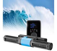 BOOZXCV 25W Magnetic Aquarium Wave Maker, Aquarium Wave, 4 Gears Adjustment Fish Tank Cross Flow Circulation Pump, 5 Wave-Making Modes, LED Display Controller, for Freshwater, Reef Aquariums (15W)