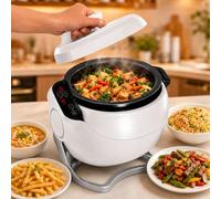BOOZXCV Automatic Stir Fry Robot,Commercial Food Processor, Pro Automatic Cooking Machine With 2000w 3d Heating,6l Drum Wok,Water Filling,Touch Panel,Self-Cleaning Pot For Home & Restaurant